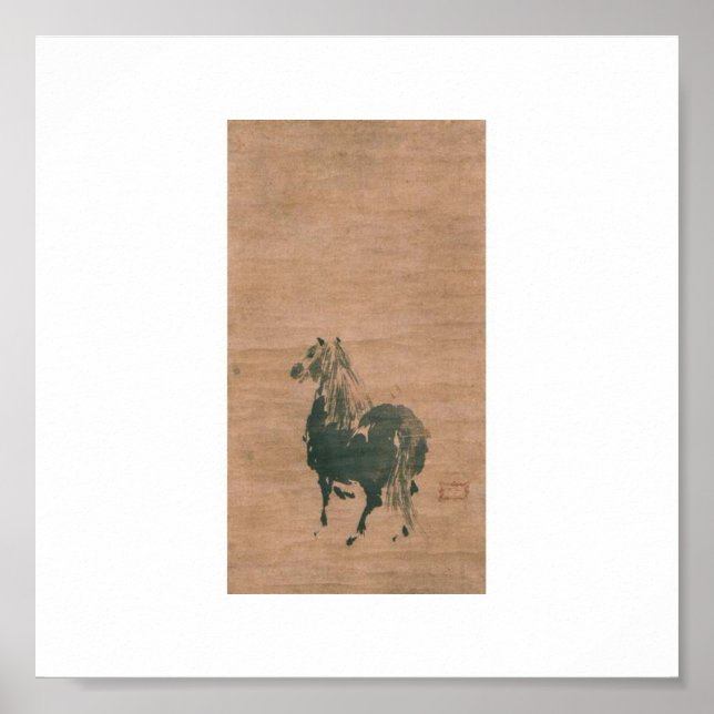 Poster Pintura de Miyamoto Musashi, c. anos 1600 (Frente)