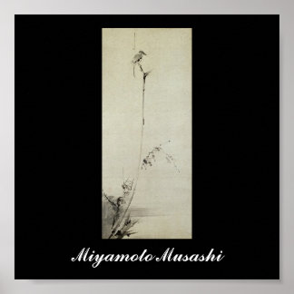 Poster Pintura de Miyamoto Musashi, c. anos 1600