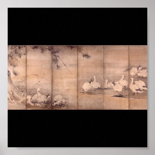 Pôster Pintura de Miyamoto Musashi, c. anos 1600 (Frente)