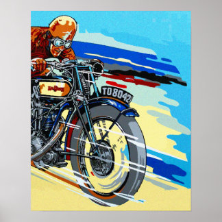 Pôster Pintura de motocicleta retrorreflectora