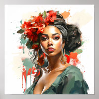 Pintura de mulher afro-americana