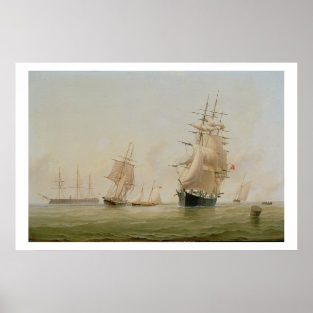 Pôster Pintura de navio (óleo na canvas) (Frente)