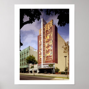 Poster Pintura de Oakland do teatro de Paramount do art