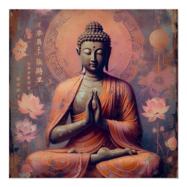 PÔSTER PINTURA DE ÓLEO BUDDHA # (Frente)
