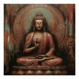 PÔSTER PINTURA DE ÓLEO BUDDHA #1