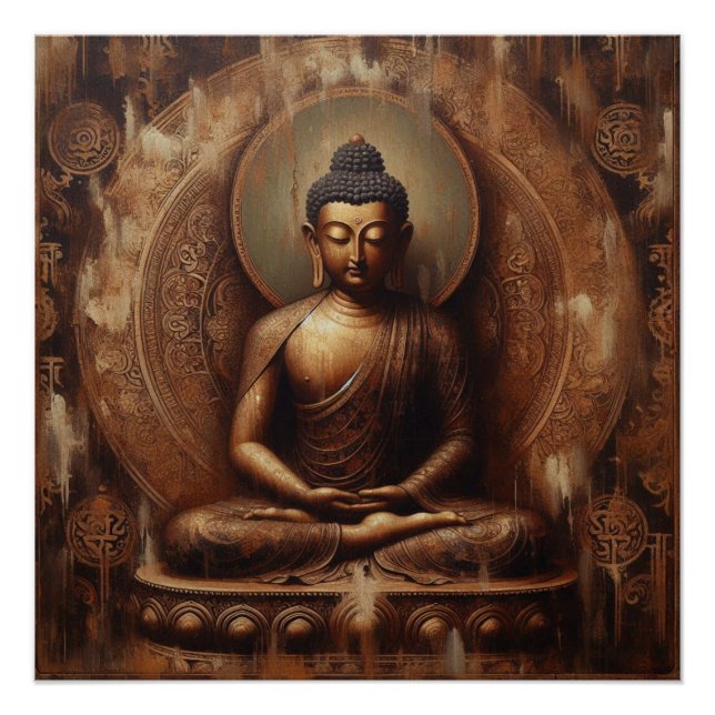 PÔSTER PINTURA DE ÓLEO BUDDHA #10 (Frente)