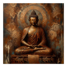 PÔSTER PINTURA DE ÓLEO BUDDHA #2