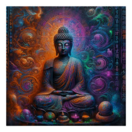 PÔSTER PINTURA DE ÓLEO BUDDHA #20