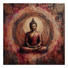PÔSTER PINTURA DE ÓLEO BUDDHA #23