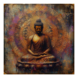 PÔSTER PINTURA DE ÓLEO BUDDHA #24
