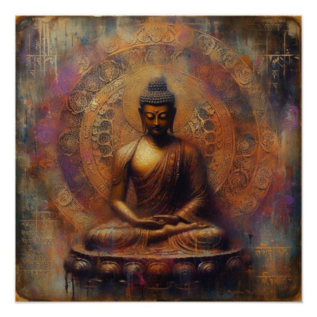 PÔSTER PINTURA DE ÓLEO BUDDHA #24 (Frente)