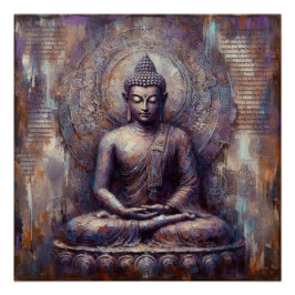 PÔSTER PINTURA DE ÓLEO BUDDHA #25