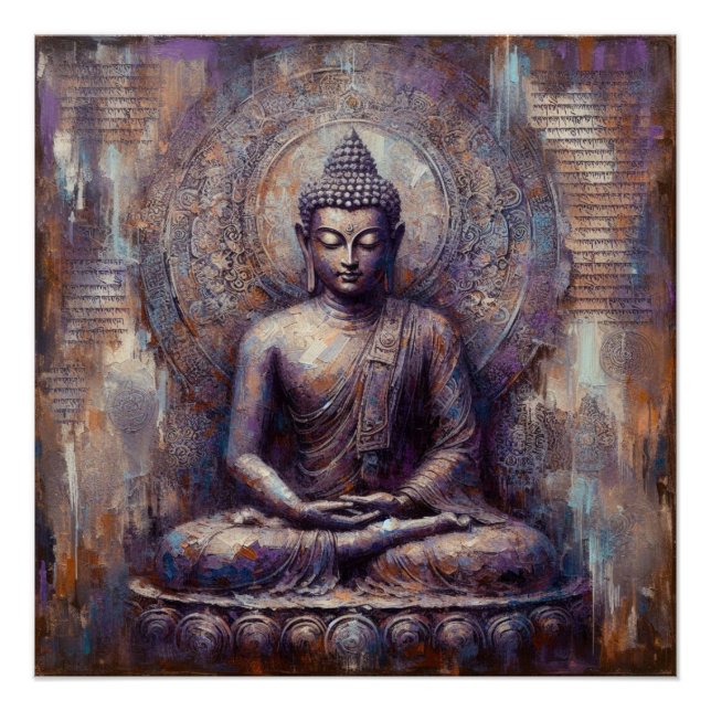 PÔSTER PINTURA DE ÓLEO BUDDHA #25 (Frente)