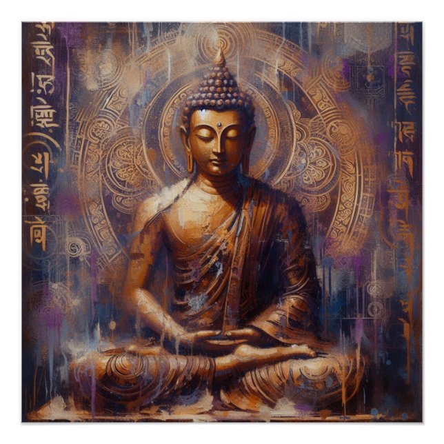 PÔSTER PINTURA DE ÓLEO BUDDHA #26 (Frente)