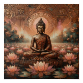 PÔSTER PINTURA DE ÓLEO BUDDHA #27