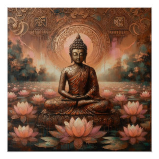 PÔSTER PINTURA DE ÓLEO BUDDHA #27