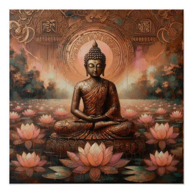 PÔSTER PINTURA DE ÓLEO BUDDHA #27 (Frente)
