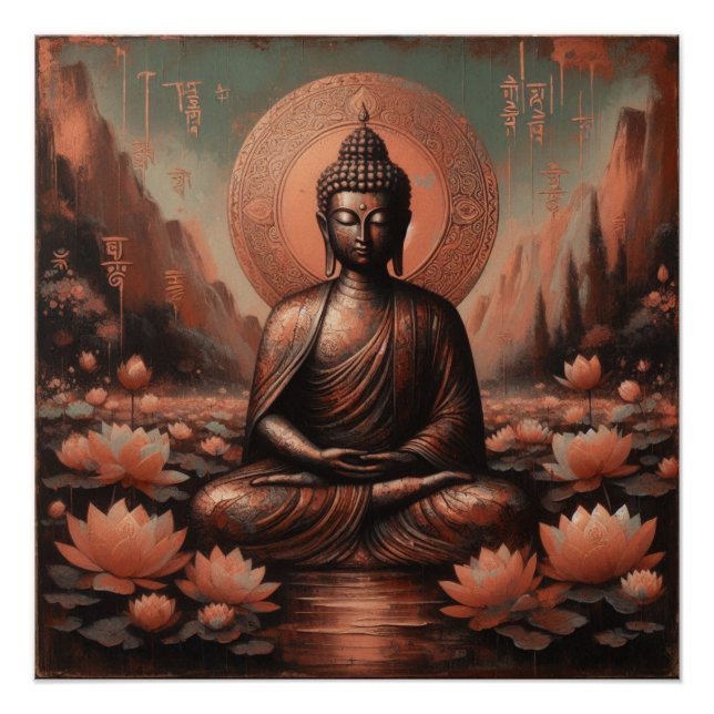 PÔSTER PINTURA DE ÓLEO BUDDHA #28 (Frente)