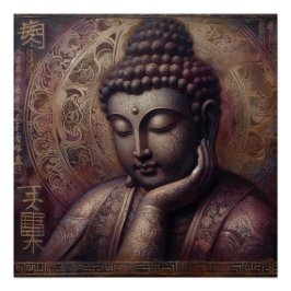 PÔSTER PINTURA DE ÓLEO BUDDHA #31