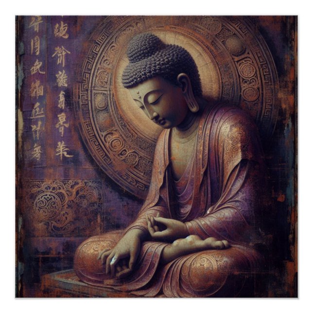 PÔSTER PINTURA DE ÓLEO BUDDHA #32 (Frente)