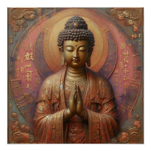 PÔSTER PINTURA DE ÓLEO BUDDHA #33 (Frente)