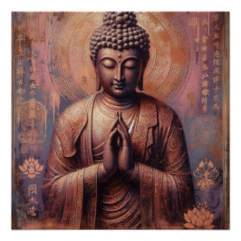 PÔSTER PINTURA DE ÓLEO BUDDHA #34