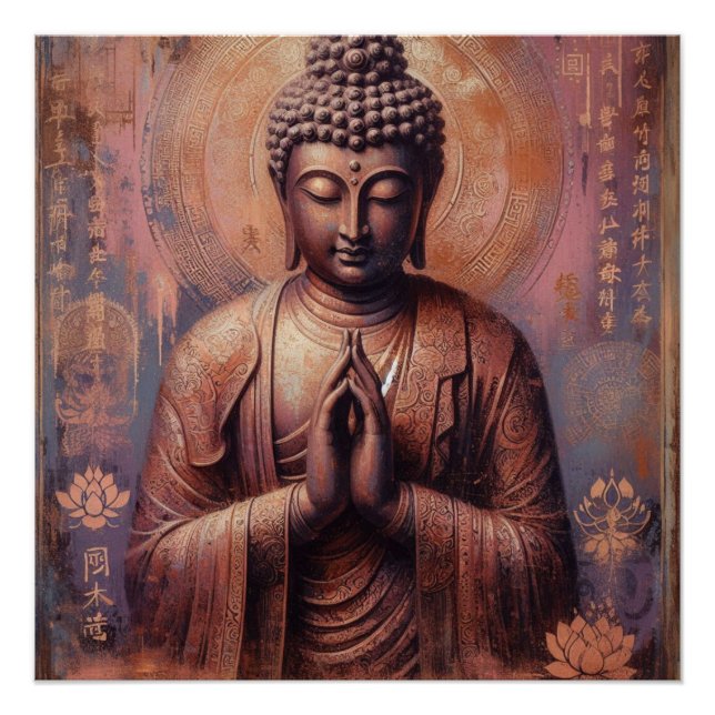 PÔSTER PINTURA DE ÓLEO BUDDHA #34 (Frente)