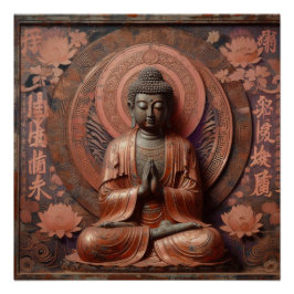 PÔSTER PINTURA DE ÓLEO BUDDHA #36