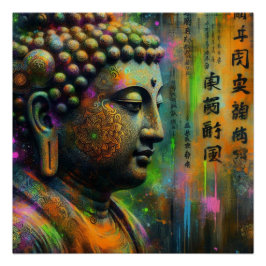 PÔSTER PINTURA DE ÓLEO BUDDHA #40