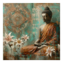 PÔSTER PINTURA DE ÓLEO BUDDHA #7