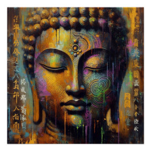 PÔSTER PINTURA DE ÓLEO BUDDHA Nº 15