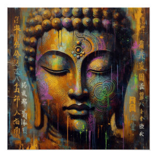 PÔSTER PINTURA DE ÓLEO BUDDHA Nº 15