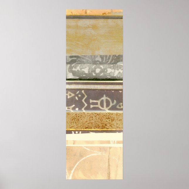 Pôster Pintura de Padrão Tribal Contemporânea (Frente)