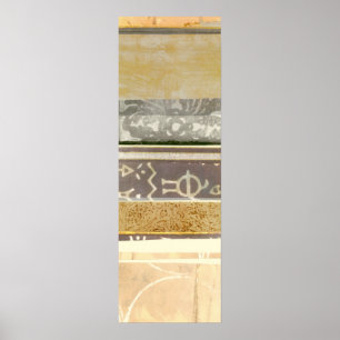 Pôster Pintura de Padrão Tribal Contemporâneo