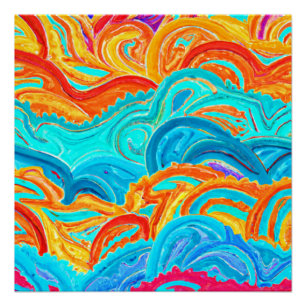 Pôster Pintura de Padrões de Ondas. Comprar Agora