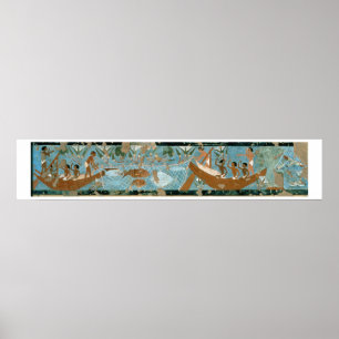 Pôster Pintura de parede a partir do túmulo de Ipuy, Theb