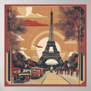 Poster Pintura de Paris Vintage
