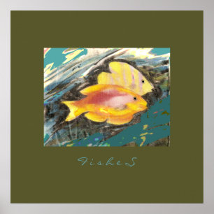 Poster pintura de peixes