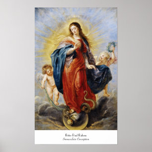 Pôster Pintura de Peter Paul Rubens da concepção