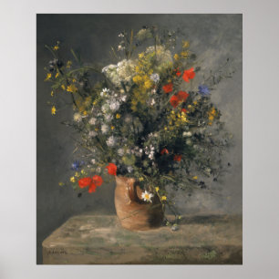 Poster Pintura De Pierre Auguste Renoir, Flores Em Um Vas