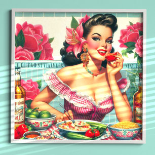 Poster Pintura de pintura latina Vintage