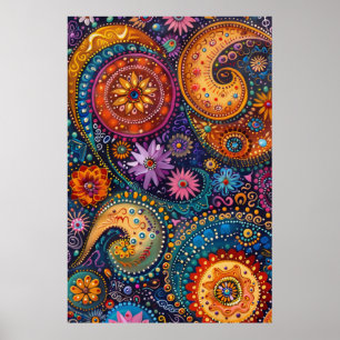 Poster Pintura de Ponto Aborígene: Arte de Histórias de T