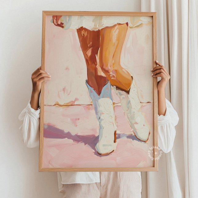 Poster Pintura de Rapariga-Vaca - Arte de Muro Chic Ocide (Criador carregado)