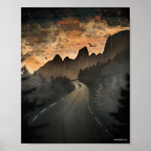 Poster Pintura de referência da Canvas Faux pole Ártico