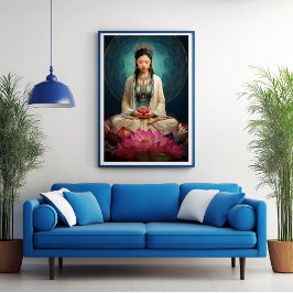 Poster Pintura de retrato de alta frequência da Deusa Qua