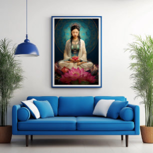Poster Pintura de retrato de alta frequência da Deusa Qua