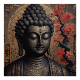 PÔSTER PINTURA DE ROSTO BUDDHA #14