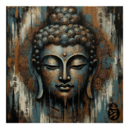 PÔSTER PINTURA DE ROSTO BUDDHA #3