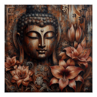 PÔSTER PINTURA DE ROSTO BUDDHA #6