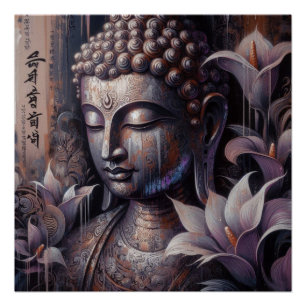 PÔSTER PINTURA DE ROSTO BUDDHA #7